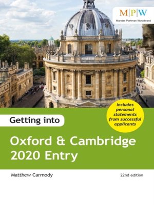 cover image of Getting into Oxford & Cambridge 2020 Entry